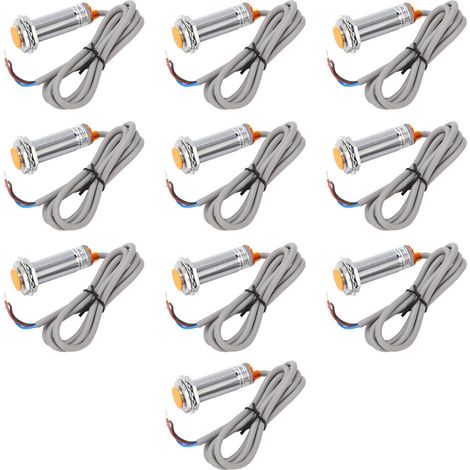 Capteur inductif de proximité LJ18A3-5-Z-BX, interrupteur de fin de course NPN 3 fils, normalement ouvert, 10 pièces, détecteur métallique de proximité, capteur de position sans contact, alimentation (1/5)