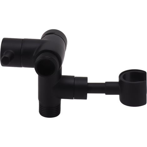 Inverseur de pommeau de douche, séparateur d'eau, bras de douche pour pommeau de douche à main et pommeau fixe 108 Noir (1/5)