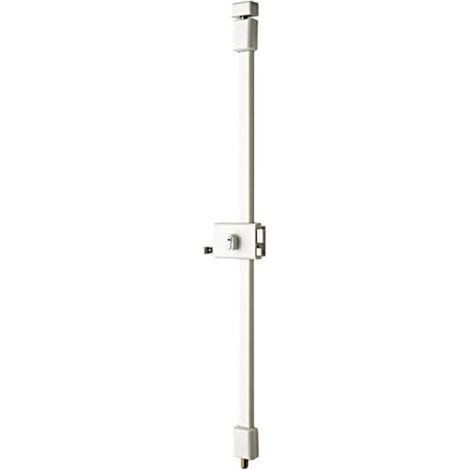 Serrure en applique multipoints horizontale à tirage série 8800, Tirant Droite, 3 points de fermeture, 4 clés incluses, Blanc