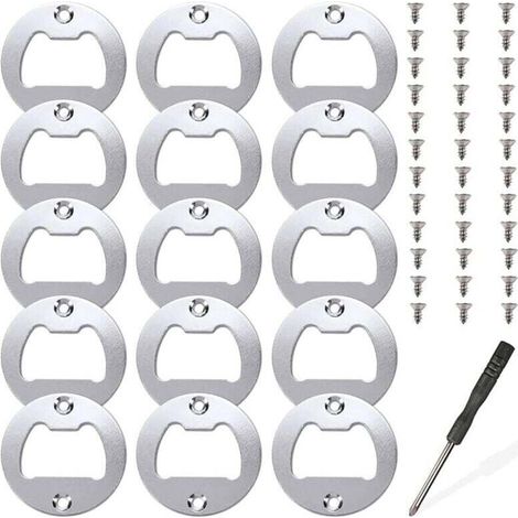 15 ensembles d'inserts de décapsuleur, kit de pièces d'insertion en métal pour ouvre-bouteille, moules de coulée en résine, ouvre-bière en résine, accessoires de bricolage (1/4)