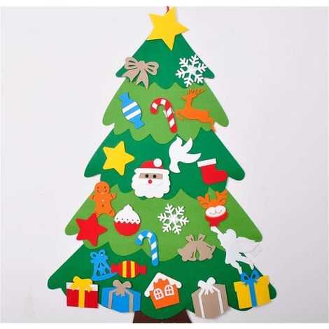 LYLY DIY Felt Christmas Tree Santa Claus Merry Christmas Decor for Home Christmas Tree Happy New Year (Color : Christmas Tree 1) (1/4)