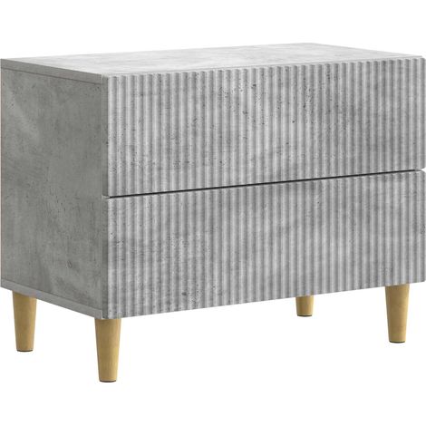 Bedside Cabinet Concrete Grey 62 x 34.5 x 48 cm Engineered Wood vidaXL