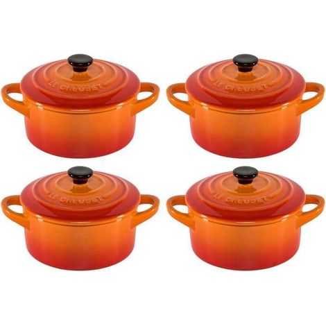 Set di 4 Mini Cocotte Le Creuset Rosso