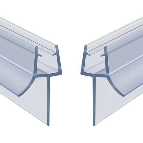 Joint de Douche Paroi en Verre 40CM Barrière de Douche Joint Porte Douche Vitre 4-6mm Joint d'Étanchéité Cabine Douche Barrière Pliable PVC Transparent (1/5)