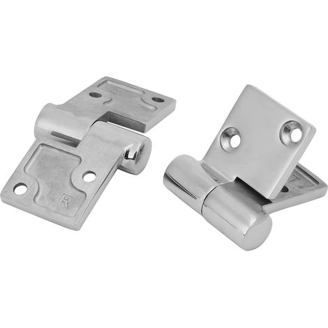 2 charnières démontables gauche et droite en acier inoxydable, accessoires de pont de bateau, 90 x 38 mm