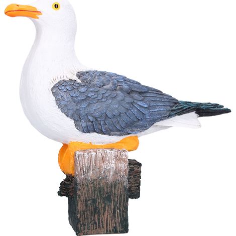 Möwenfigur – Niedliche Dekoration, lebensecht, detailgetreu, exquisite Verarbeitung, maritimes Dekor für Zuhause, Geschenkidee (1/5)