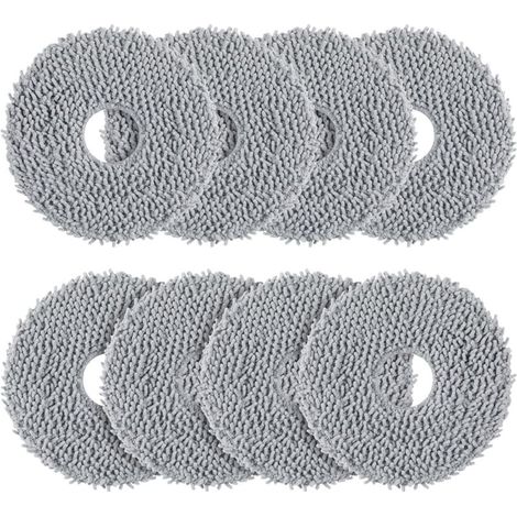 qrevo 8-Pack Cleaning Cloths Compatible with Roborock Saros 10R / Qrevo / Qrevo Master / Qrevo Slim / Qrevo MaxV / Qrevo Curve / Qrevo Pro / Qrevo S Robot Vacuum Cleaner - Washable and