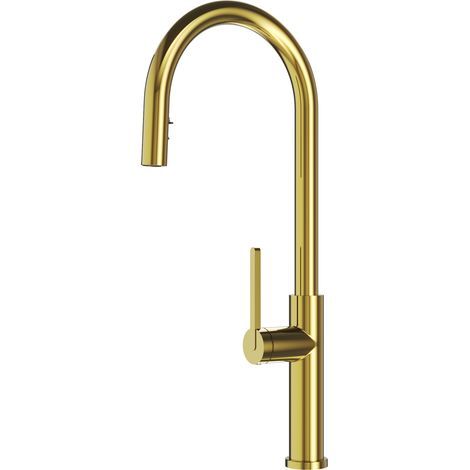 Mitigeur de cuisine avec douchette extractible Granitan Prati or 1 pièce (1/5)
