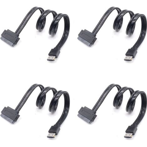 4X 7 + 15 Broches HDD pour Alimenter L'Adaptateur ESATA Power Esata USB 2.0 5V 12V Combo Vers 2,5 Pouces 3,5 Pouces 22 Broches Hdd Cable