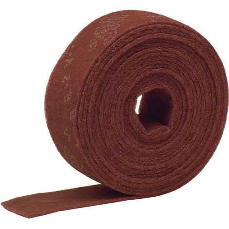 Rouleau abrasif non tissé 3M Scotch-Brite™, Oxyde d'aluminium grain A, AVFN, Très fin, 25m x 100mm ( Prix pour 1 )