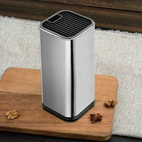 Bloc à Couteaux en Acier Inoxydable, Support à Couteaux Porte Couteaux pour la maison restaurant cuisine(expédié depuis la France) (1/4)