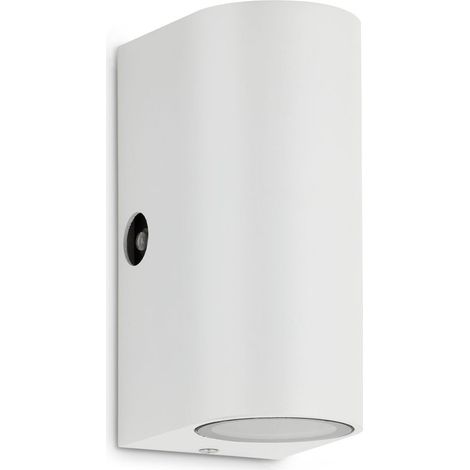 B.K.Licht – Applique murale LED d'extérieur 2 flammes GU10 5W – Détecteur de mouvement IP44 – 800 lumens blanc neutre 4000K – Design moderne - 400lm