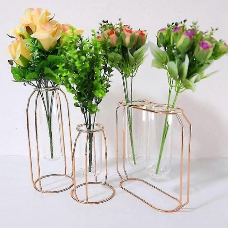 Vase hydroponique créatif L, Nordic In Home Living, or rose (1/3)