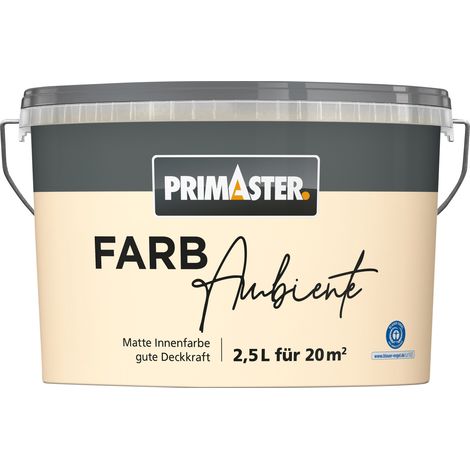 Primaster Farbambiente Wandfarbe matt champagner 2,5 L Wandfarbe