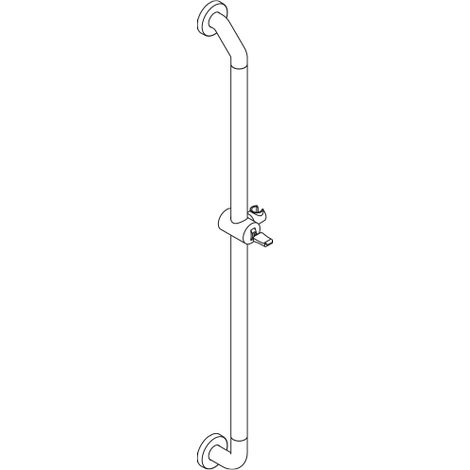 pba 01 Brausehalterstange AS mit BRH aus Nylon, 1170mm