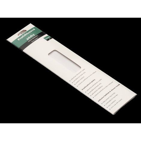 Rubans antidérapants 21,5x2,5cm, 6pcs, blanc (PRPASKY)