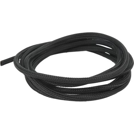 Gaine de protection de câble noire de 5 mm (0,2 po) avec enroulement automatique, résistante aux hautes températures, pour camping-car et bateau, 3 mètres (10 pi) (1/5)