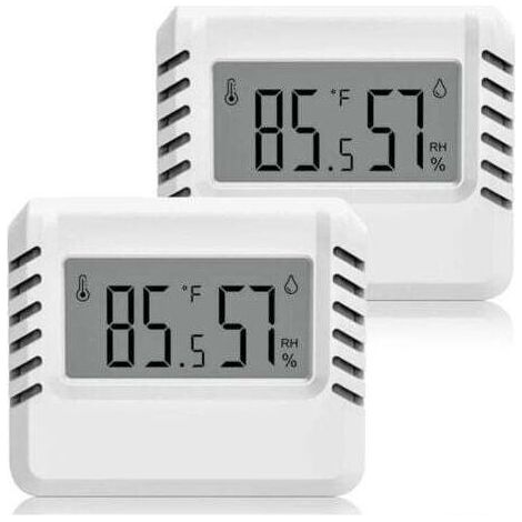 Thermomètre Hygromètre Numérique, 2pcs Mini Thermomètre Intérieur, Grand écran LCD, Portables, Enregistrement Min/Max, pour Maison Terrarium Chambre (1/5)