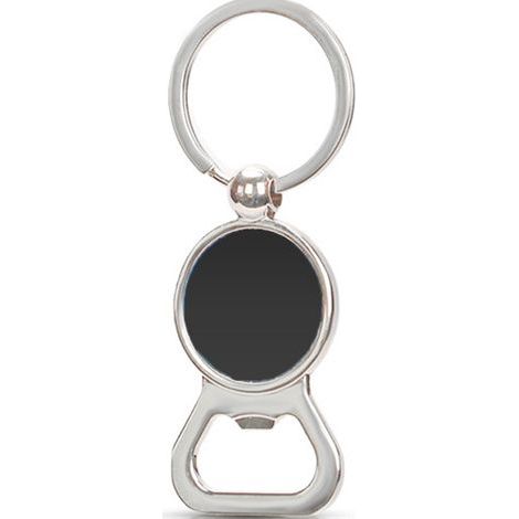 Décapsuleur porte-clés rond noir (1/4)