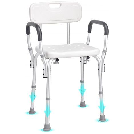 Siège de Douche Antidérapant Hauteur Réglable 39-52 cm Chaise de