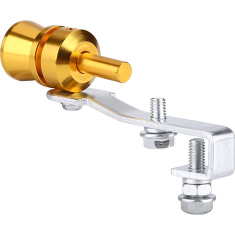 Sifflet d'échappement turbo sonore doré, simulateur de blow-off valve pour auto, silencieux de performance. (1/3)