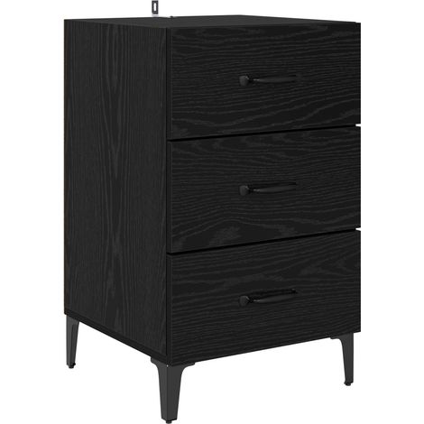 Maison Exclusive - Nachttisch Schwarz Eichen-Optik 40 x 40,5 x 66