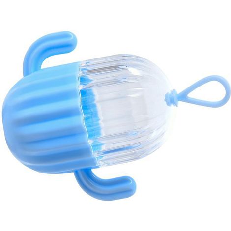 Boîte de rangement éponge maquillage cactus, étui portable pour houppette et beauty blender, coffret voyage bleu (1/5)