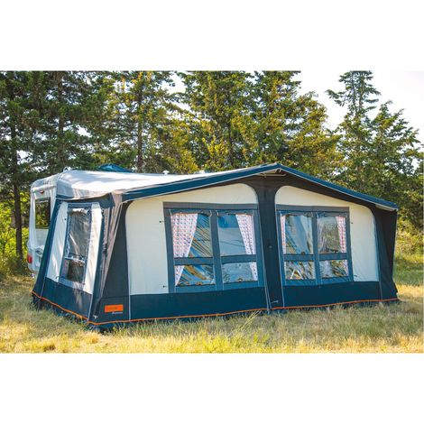 Auvent gonflable Zinnia Air pour caravane – Taille 8 – Développé 8,25 à 8,50 m – Structure gonflable en 1 point – Toile déperlante et résistante aux UV – Soplair (1/5)