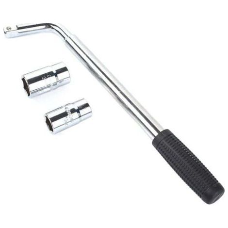 Car L Wrench Wheel Tire Removal Tool Heavy Duty L Wrench Emergency Wrench for Cars Tire Repair Tool Chrome Vanadium Steel (1/4)