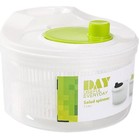 Salad Spinner with Drainer, Salad Servers, Large Capacity Bowl and Strainer, Quick and Easy Multi-Purpose Lettuce Spinner, Vegetable Dryer, Fruit Washer, Pasta and French Fry Spinner (1/5)