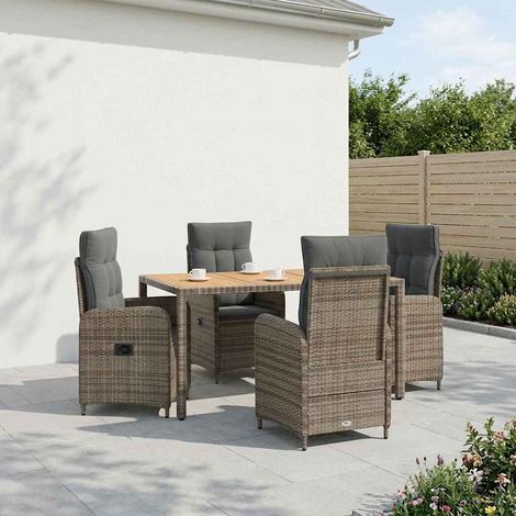vidaXL Juego de comedor para exteriores 5 uds. (1/5)