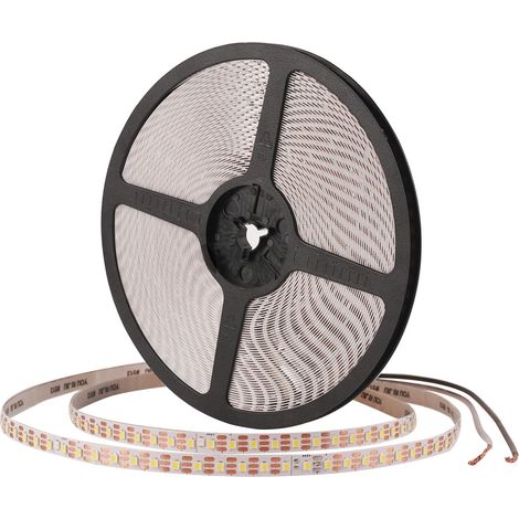 24V Ruban LED Bande 4000K lumineuse LED, 20m Autocollant Bandeau LED de 8mm de largeur, Super Lumineux Light Strip 120LEDs/m pour Escalier, Chambre, Noël, Fête, etc(sans alimentation) (1/5)