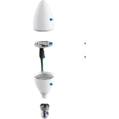 6pcs 3000k led ampoule E14 vis bouche bougie fil fin bouche fine petite bouche pointue lustre en cristal tirer queue chaud jaune blanc ampoule MNS (1/3)