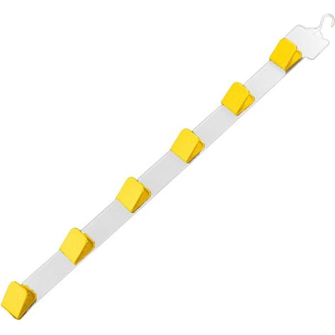 Présentoir latéral à 6 clips pour emballages de snacks jaune (1/5)