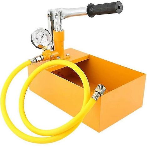 Pompe de levage manuelle : testeur de pression d’eau 2,5 MPa 25 kg (pompe d’essai hydraulique manuelle avec tuyau haute pression G1/2) (1/5)