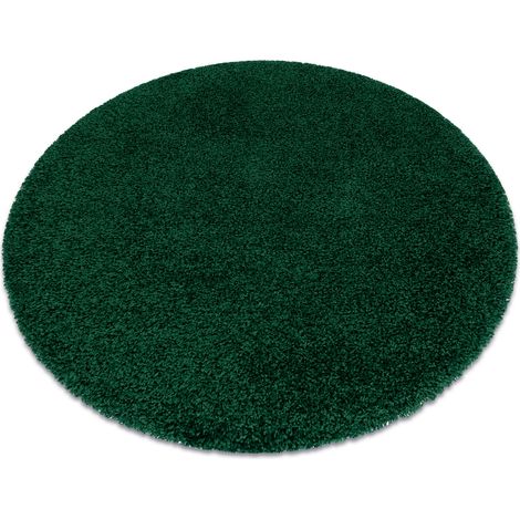Teppich SOFFI Kreis shaggy 5cm Flaschengrün green rund 100 cm
