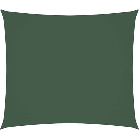 Vela Parasole Telo Ombra Parasole a Vela Oxford Rettangolare 2x2,5 m Verde Scuro (1/4)