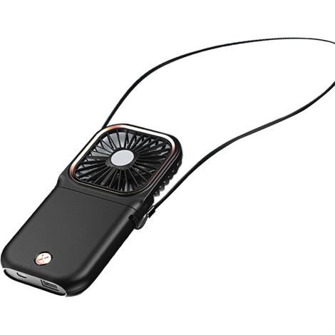 Mini ventilateur portable, petit ventilateur à piles faisant office de batterie externe, de support pour téléphone et de ventilateur portatif. (1/5)