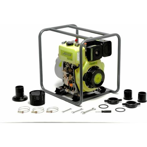 Pompe à eau Diesel 92706 – Motopompe 3'' 305cc 6.7CV – Débit 50m³/h – Hauteur max 25m – Starter manuel à tirette (1/5)