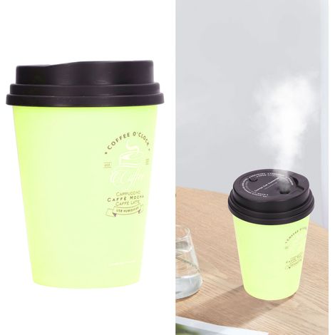 Humidificateur USB 300ml Mini Silencieux Automatique Portable avec Forme Mug Café pour Bureau Maison et Voiture Économe en Espace et Énergie (1/5)