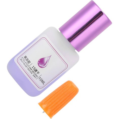 Colle pour extensions de cils 10 ml, transparente, séchage rapide, longue tenue (flacon transparent) (1/5)