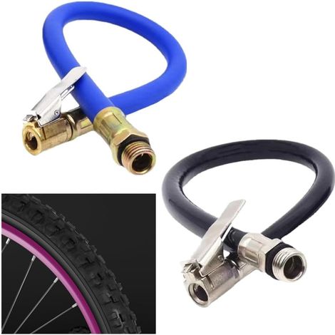 2 Pack Air Pump Tube, 12.5mm Car Inflator Hose, Tyre Inflator Hose, Air Pumps, Tyre Inflator Hose Adapter, Suitable for All Tyres with Standard Valves. (1/4)