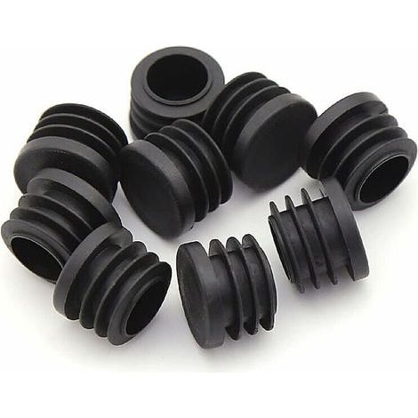 Bouchon Pied de Chaise,Bouchon en Plastique Rond,30 pièces Bouchon d'extrémité de Tube Noir Bouchon de Chaise Glisse Rond Embout de Protection de Meubles Chaise/Jambe Tuyau Couvercle Insert (25 (1/5)