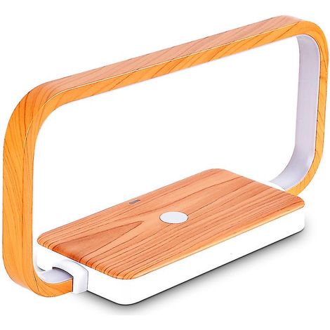 Lampe de chevet tactile à intensité variable avec chargeur sans fil 5W pour chambre à coucher et 3 niveaux de luminosité (1/5)