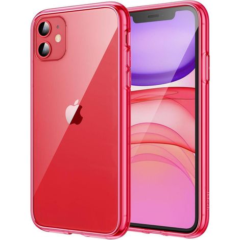 Schutzhülle für iPhone 11 (6,1 Zoll) transparent, rot, stoßfest, kratzfest (1/5)