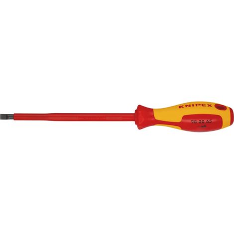 Draper 18796 KNIPEX 98 20 65 VDE Insulated Slotted Screwdriver, 6.5 x 150mm