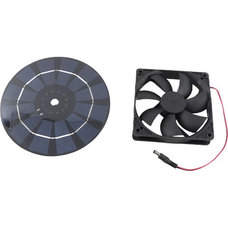 Ventilateur Solaire Extracteur 10W avec Panneau Monocristallin – Kit pour Habitations Animales (Maison, Poulailler), Camping-Car et Serre – Fan de 12cm et Panneau de 18cm