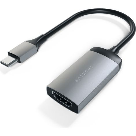 Adaptador de aluminio Satechi: adaptador de aluminio para dispositivos móviles USB-C/HDMI 4K (gris espacial) (1/5)