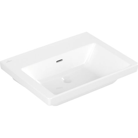 Lavabo VB Subway 3.0, 600 x 470 mm, rectangulaire avec trop-plein, blanc alpin