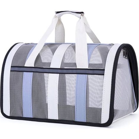 Sac de transport pliable et respirant pour chat et petit chien - Bleu clair (40 x 27 x 24 cm) bleu CAISSE DE TRANSPORT (1/5)